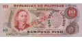 Philippines 10 1970 UNC P-154/s [Specimen]